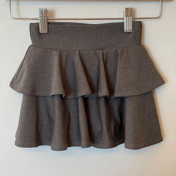 Champion Youth Girls 4 Skort Skirt with Shorts Gray Athleticwear Tiered Ruffles - Picture 7 of 10
